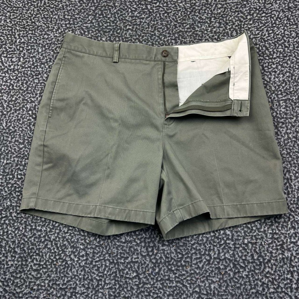 LL Bean Natural Fit Mens Chino Shorts Size 37 Green‎ Cotton Pocket Outdoor